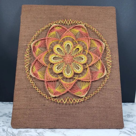 Mandala String Art Wall Decor Encased Vintage - Picture 9 of 16